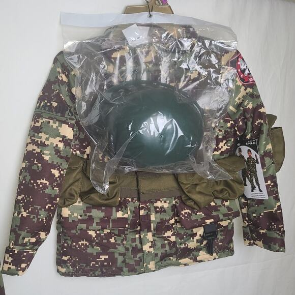 Soldier Uniform Costume Halloween USA Military Green Army Camo BDU Size 4-6 - Picture 7 of 9